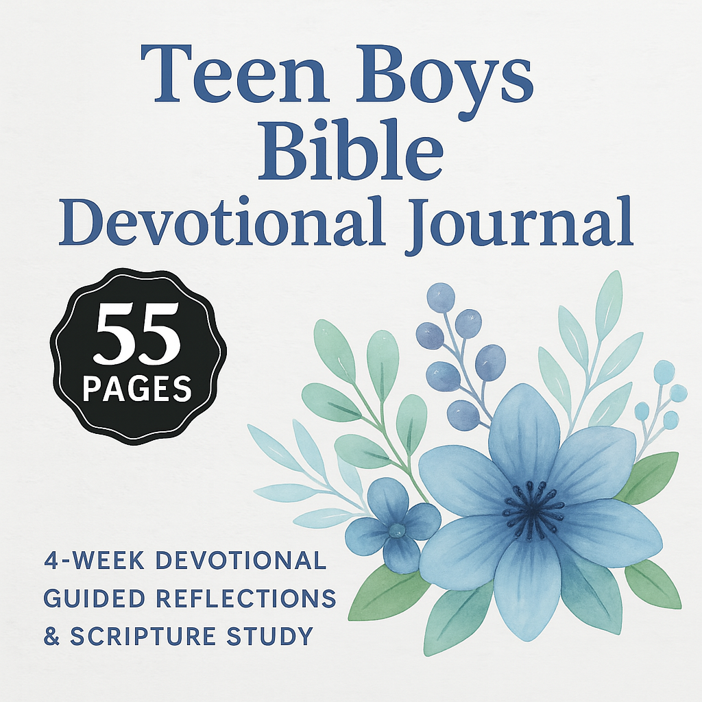 Teen Boys Bible Devotional Journal | 4-Week Guided Scripture Study