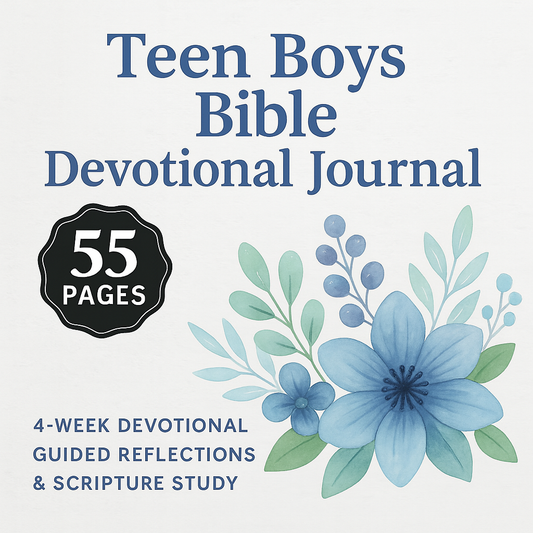 Teen Boys Bible Devotional Journal | 4-Week Guided Scripture Study